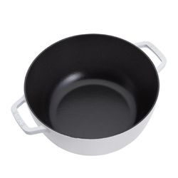Staub Cast Iron Dutch Oven 5 qt White