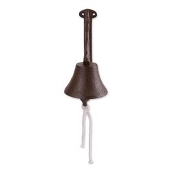 Zingz & Thingz Brown Cast Iron 7.87 in. H X 6.69 in. L X 3.82 in. W Pig with Wings Bell Wall Hanging
