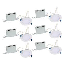 Halo White 4 in. W Canless Recessed Downlight