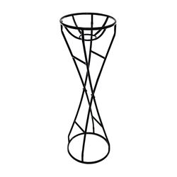 Alpine Black Metal 24  H X 8 in. L X 8 in. W Gazing Ball Stand