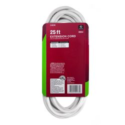 Ace Indoor or Outdoor 25 ft. L White Extension Cord 16/3 SJTW