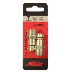 Milton Steel Air Plug 1/4 in. 2 pc