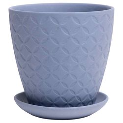 Chive Virago 3.3 in. D Ceramic Shape B Succulent Pot Blue Grey