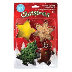 R&M International Corp 0.75 in. L Cookie Cutter Set Silver 4 pc