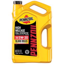 Pennzoil Full Synthetic 5W-30 High Mileage Motor Oil 5 qt 1 pk