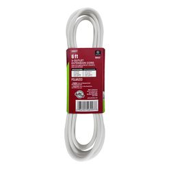 Ace Indoor 6 ft. L White Extension Cord 16/2 SPT-2