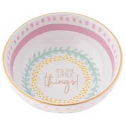 Karma 1.25 in. H X 3.25 in. L Multicolored Ceramic Ring Bowl