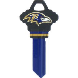 HILLMAN NFL Baltimore Ravens House/Office Key Blank 68 Single For Schlage Locks Multicolored