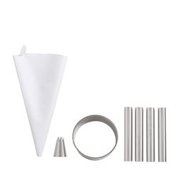 Fantes Silver Plastic/Stainless Steel Cannoli Maker Kit