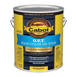 Cabot O.V.T. Solid Tintable Neutral Base Oil-Based Alkyd Linseed Oil Stain 1 gal