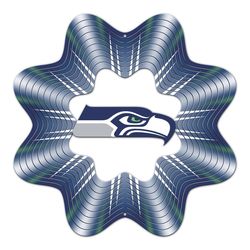 Spinfinity Designs Stainless Steel 12 in. Seattle Seahawks Wind Spinner