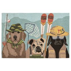 Liora Manne Frontporch 1.67 ft. W X 2.5 ft. L Multi-color Fishing Patrol Polyester Accent Rug