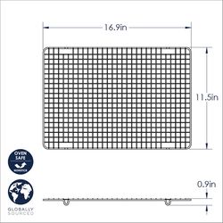 Nordic Ware 12 in. W X 17 in. L Cooling Rack Gray