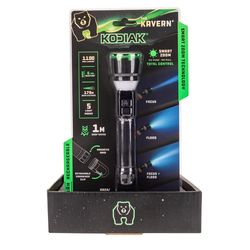Kodiak 1100 lm Black/Green LED Rechargeable Rechargeable Flashlight