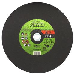 Gator 14 in. D X 1 in. X 1/8 in. thick Aluminum Oxide Type 1 Metal Cut-Off Blade 1 pk