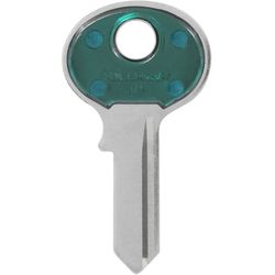 HILLMAN ColorPlus Traditional Key Padlock Key Blank Single Green/Silver
