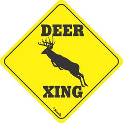 Signs Up English Yellow Crossing Sign 11 in. H X 11 in. W