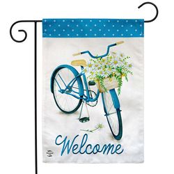 Briarwood Lane Spring Bike Garden Flag 12.5 in. W X 18 in. L