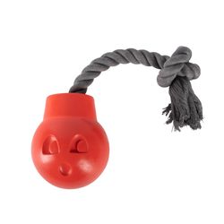 Pet Shop by Fringe Studio For Dog Red/Gray Rubber You Da Bomb Dog Toy 1 pk