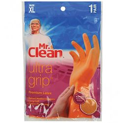Mr. Clean Ultra Grip Unisex Indoor/Outdoor Cleaning Gloves Orange XL 1 pk