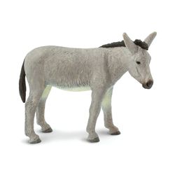 Safari Ltd. Safari Farm Donkey Toy Light Gray