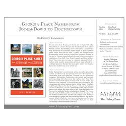 Arcadia Publishing Georgia Place-Names From Jot-em-Down to Doctortown History Book