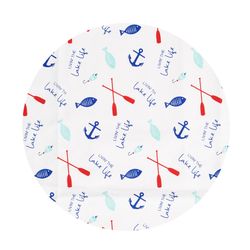 Pavilion We People Blue/White Cotton Lake Life Patter Tea Towel 2 pk