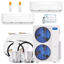 MRCOOL DIY 5th Gen (24 kbtu, 24 kbtu) 2 Zone 48000 BTU 22 SEER Ductless Mini Split Heat Pump System