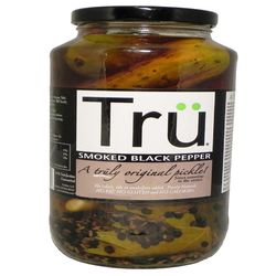 Tru Pickles Smoked Black Pepper Pickles 24 oz Jar