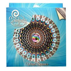 Spinfinity Designs Multi-color Stainless Steel 12 in. Gazing Mandala Large Outdoor Spinner