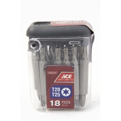 Ace Torx T20 and T25 X 2 in. L Double-Ended Screwdriver Bit Set S2 Tool Steel 18 pc