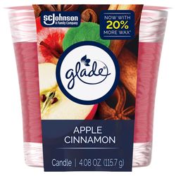 Glade Red Apple Cinnamon Scent Air Freshener Candle 4.08 oz
