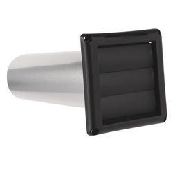 Deflect-O 11 in. L X 4 in. D Black/Silver Aluminum/Plastic Dryer Vent Kit