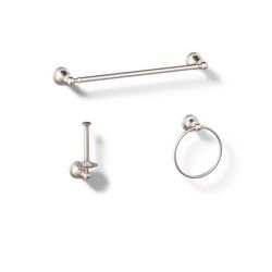 Kohler Facile Vibrant Brushed Nickel Silver Bathroom Hardware Kit Metal