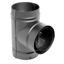 Selkirk 8 in. X 8 in. X 8 in. Stainless Steel Stove Pipe Tee Cap Flow Tee