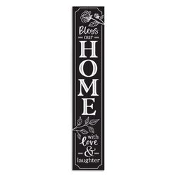 P Graham Dunn Black/White Wood 36 in. H X 7 in. L X 0.75 in. W Bless Our Home With Love & Laughter P