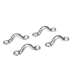 Seachoice Stainless Steel 1-7/8 in. L X 3/8 in. W Eye Straps 4 pk