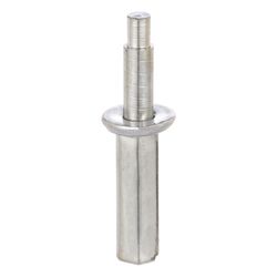 Barton Kramer 7/16 in. D X 2-9/16 in. L Mill Silver Steel Bi-fold Door Pivot 2 pk