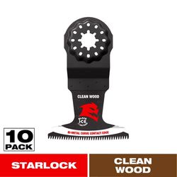 Diablo Starlock 2-1/2 in. W Bi-Metal Curved Contact Edge Oscillating Blade Clean Wood 10 pk