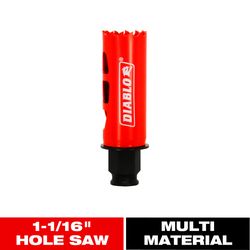 Diablo Snap-Lock Plus 1-1/16 in. Bi-Metal 2-3/8 in. L Hole Saw Arbor Included