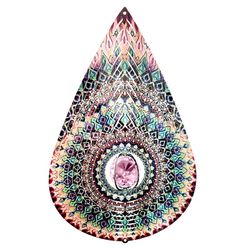 Spinfinity Designs Stainless Steel 12 in. Crystal Rose Teardrop Wind Spinner