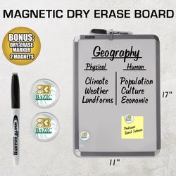 Bazic Products 11 in. H X 17 in. W Screw-Mounted Magnetic Dry Erase Board