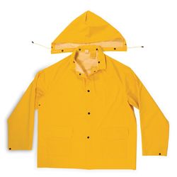 CLC Climate Gear Yellow PVC-Coated Polyester Rain Suit XXXXL 0.35 mil