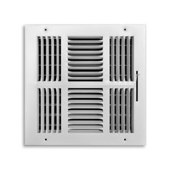 Tru Aire 10 in. H X 10 in. W 4-Way Powder Coat White Steel Wall/Ceiling Register