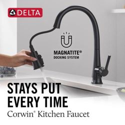 Delta Corwin One Handle Matte Black Pull-Down Kitchen Faucet