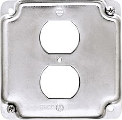Raco Square Steel 2 gang 4 in. H X 4 in. W Box Cover
