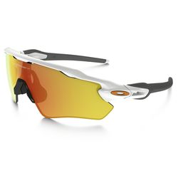 Oakley Radar EV Path Sunglasses Unisex Polished White Frame Gold Lens