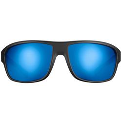 Flying Fisherman AcuTint Sunglasses Unisex Matte Black Frame Smoke Blue Mirror Lens Polarized Floati