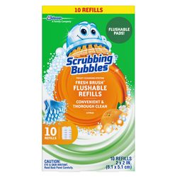 Scrubbing Bubbles Fresh Brush Citrus Scent Toilet Wand Refill Heads