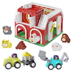 iPlay iLearn Farm Animal Musical Barn Multicolored